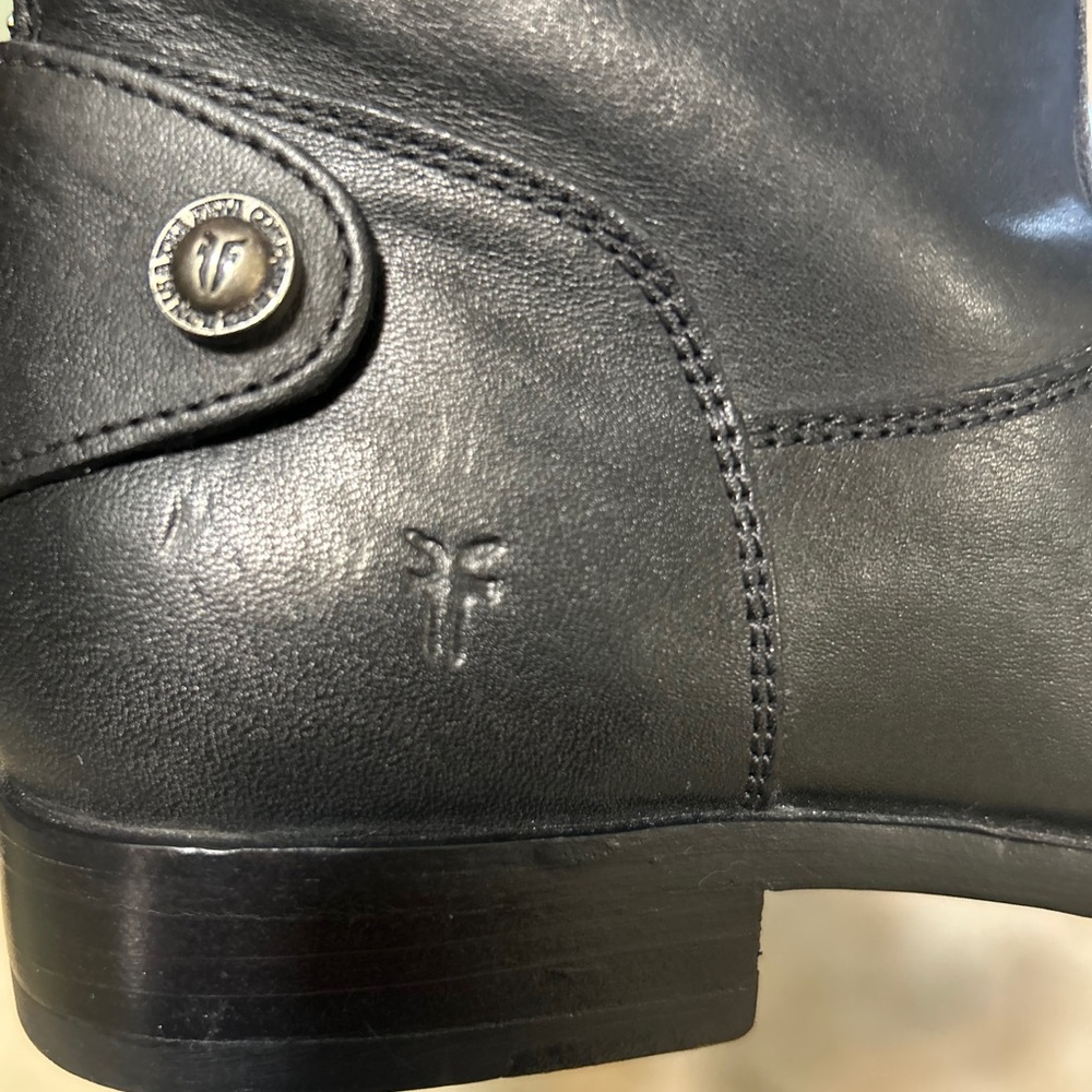 Frye leather boots. Melissa button back zip boots. - Picture 6 of 6
